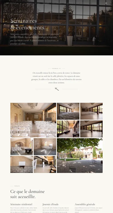 Domaine du Trusquin : capture du site sur ordinateur 3